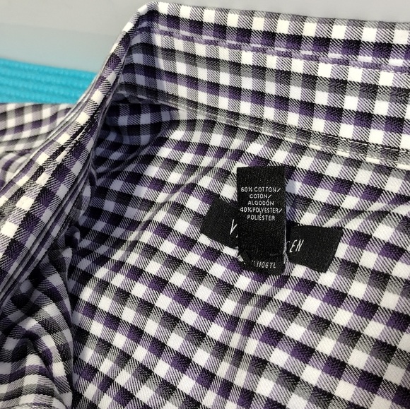 Van Heusen Men's Plaid Button up Shirt Size LT (16 1/2 - 17) - Picture 5 of 8